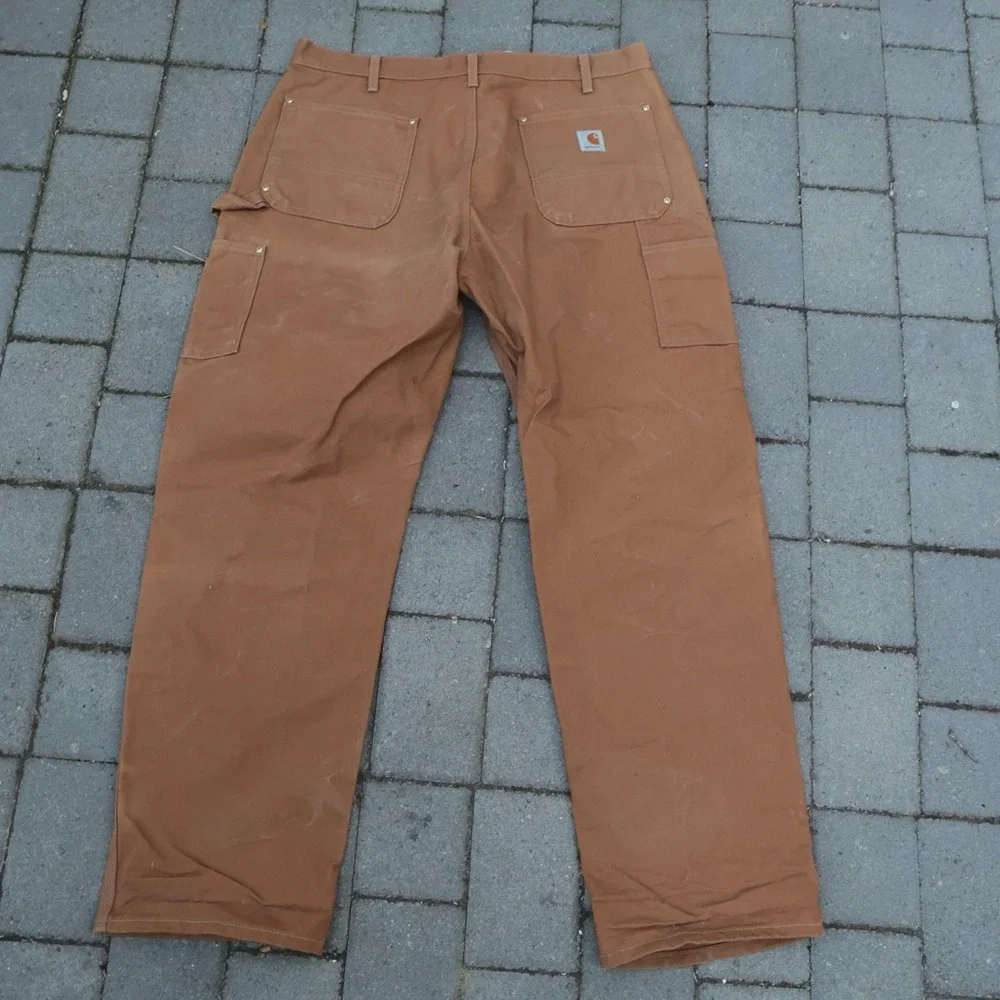 Vintage Carhartt Double Knee 38x30 Duck Canvas Carpenter B01 BRN Made in USA
